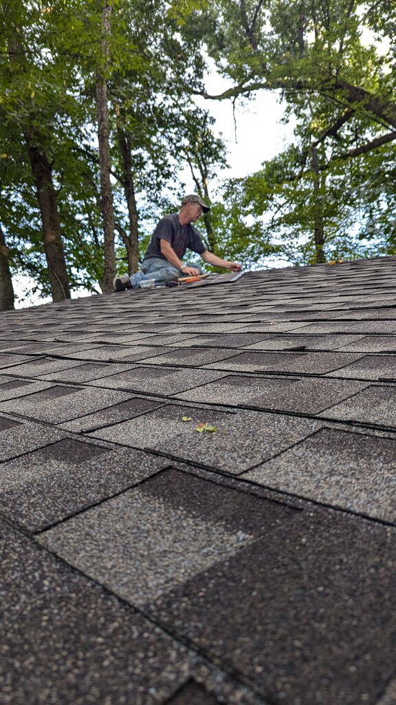 Putting Shingles On by julie