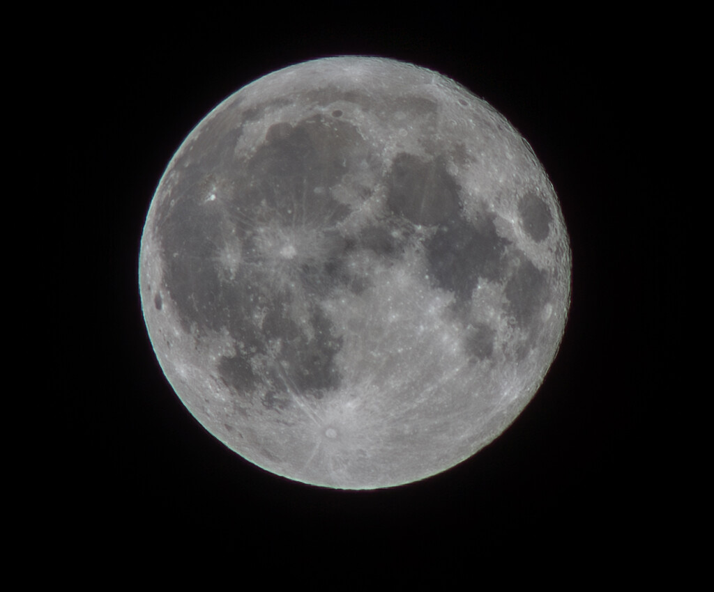 First Blue Moon Capture: A Striking Lunar Portrait by veronicalevchenko