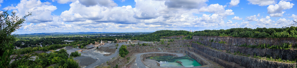 A panorama overlooking the quarry. by batfish