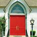 Red Doors to Church by judyc57