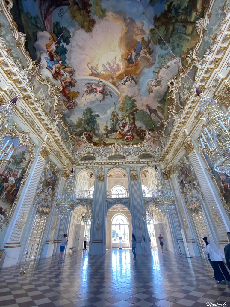 Nymphenburg Castle - one of the halls.  by monicac