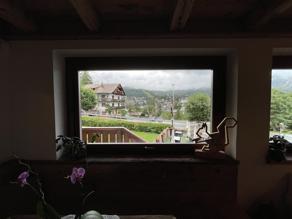 Cortina - view from hotel (rainy and cold!!) by sshoe