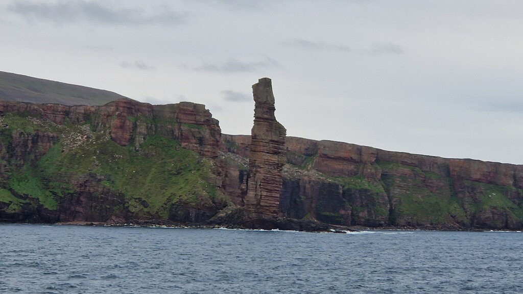 The Old Man of Hoy from the ferry by bunnymadmeg