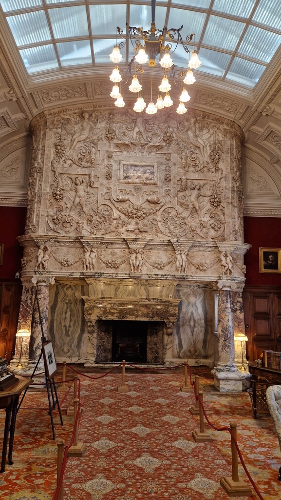 Italian marble fireplace, Cragside by bunnymadmeg