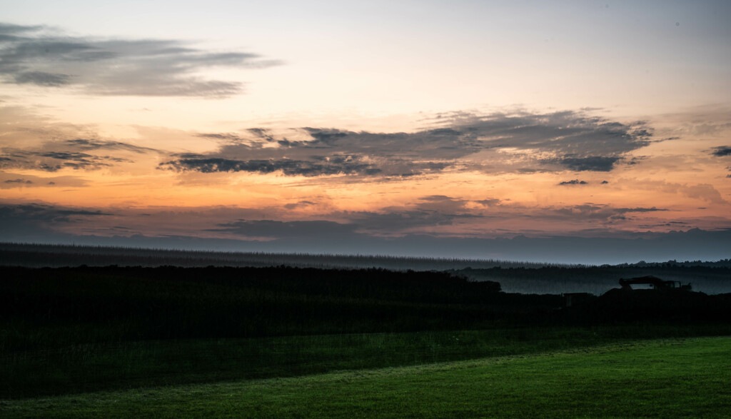 Sunset O'er the Fields by darchibald