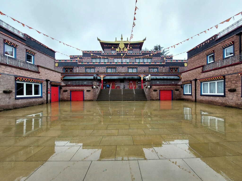 Samye Ling temple reflection  by samcat