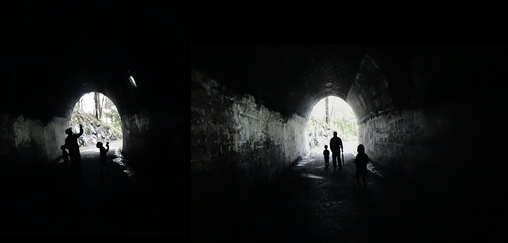 The 3 boys in the old railway tunnel.. by robz