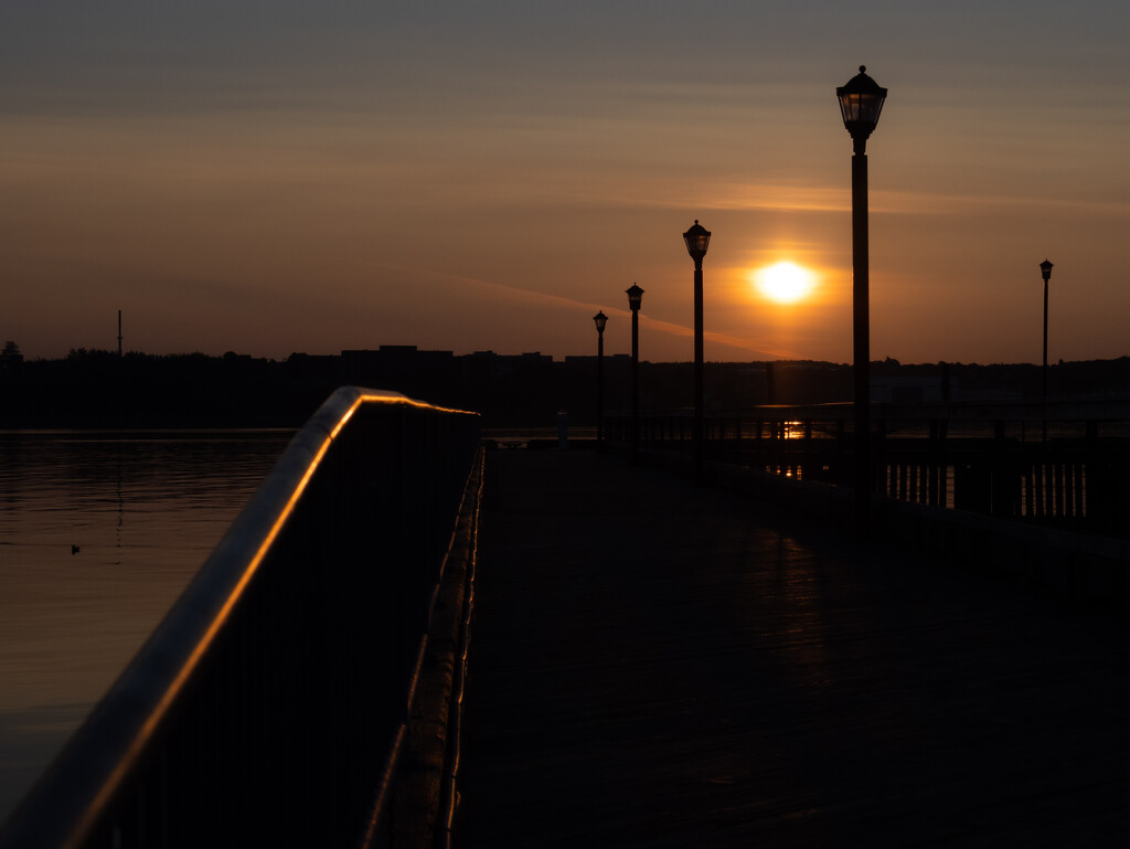 street lights at sunrise by northy