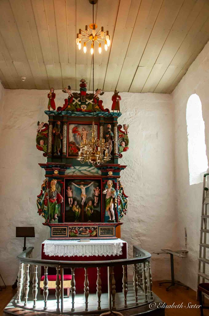 Inside Alstadhaug church by elisasaeter