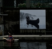 27th Aug 2024 - Vintage Mural installation on the Huntsville Swing Bridge