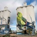 Painted silos at Waikerie