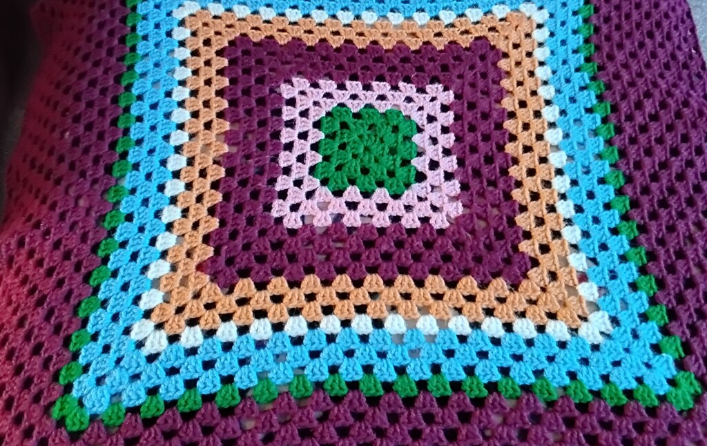 Crocheted Granny throw. by grace55