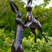 Boxing Hares - sculpture.