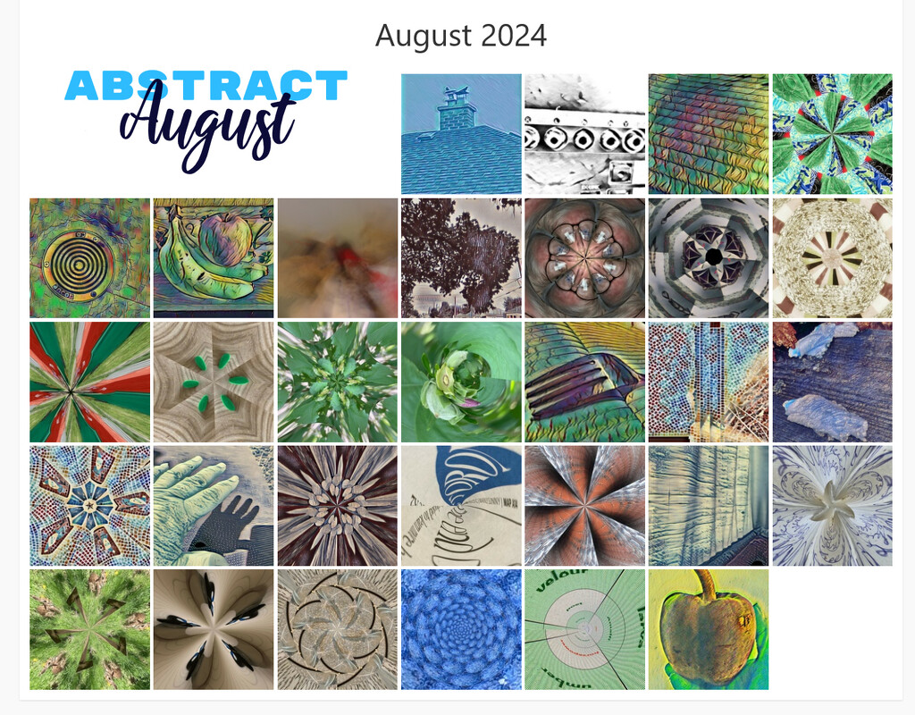 Abstract August Calendar by spanishliz