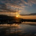 Sunset in Trondheim harbour