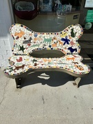 2nd Sep 2024 - Animal strewn bench in front of local veterinarian office