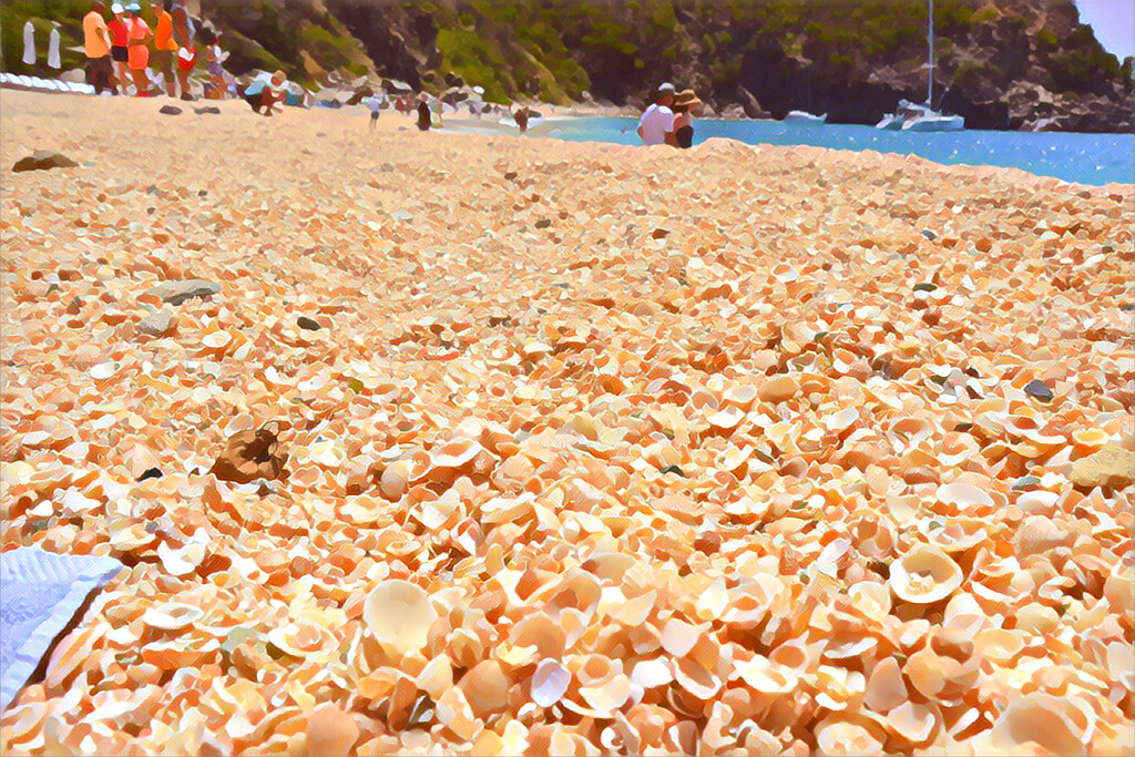 Virgin Gorda’s shell beach by louannwarren