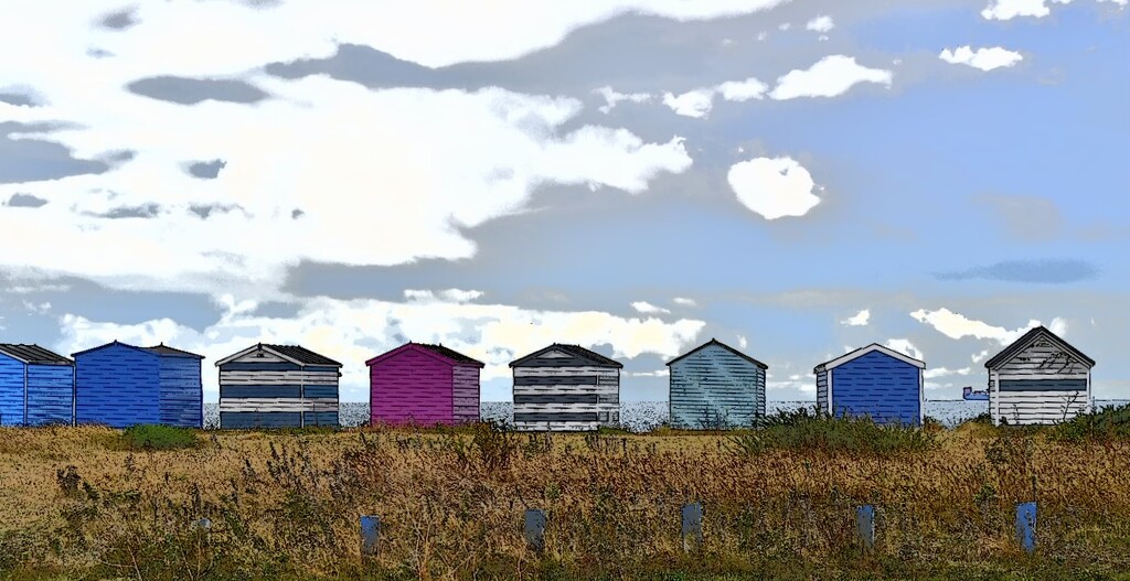 Beach Huts by wakelys