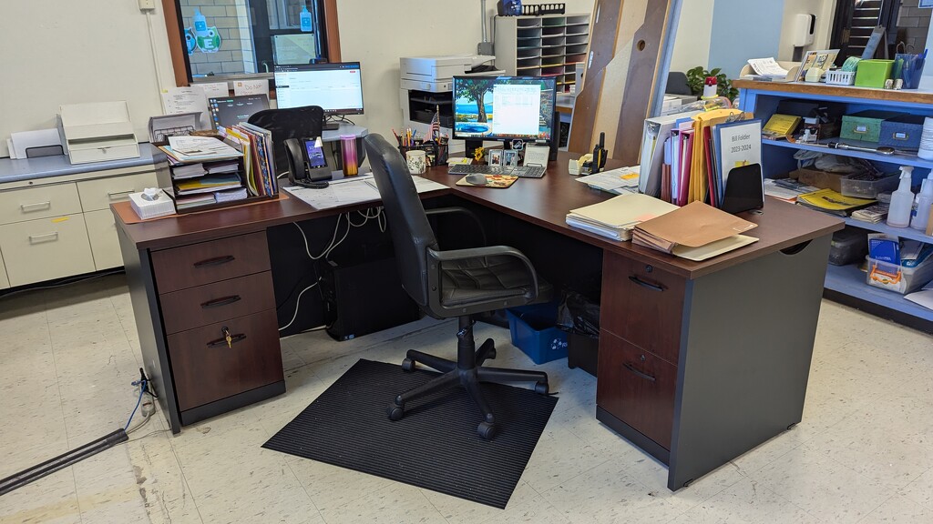 Brand New Desk at Work  by julie