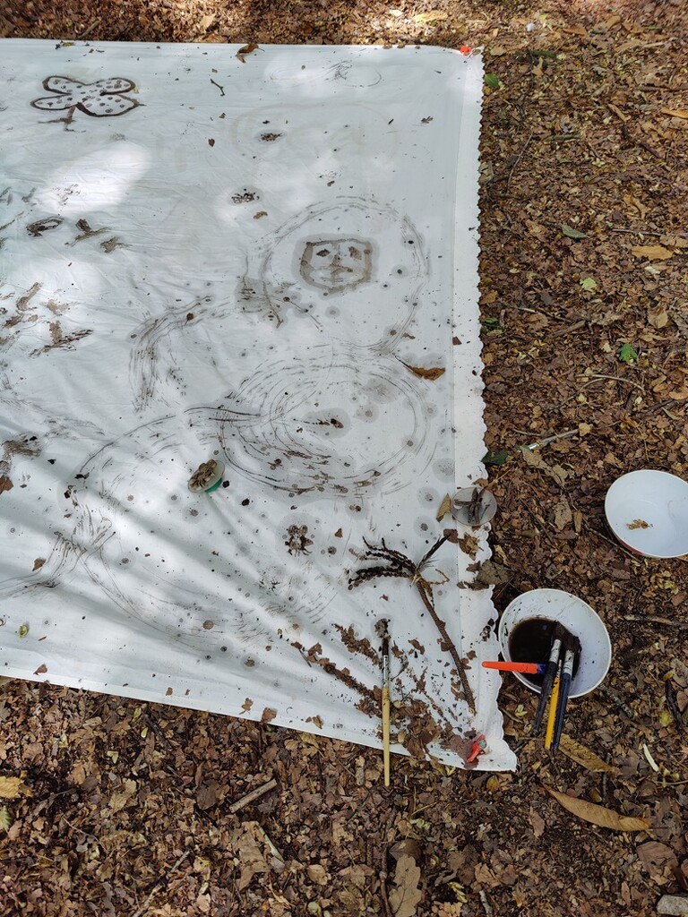 mud painting at work today by roachling