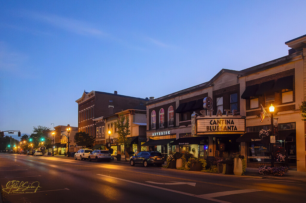 Uptown Westerville @ morning Blue Hour by ggshearron