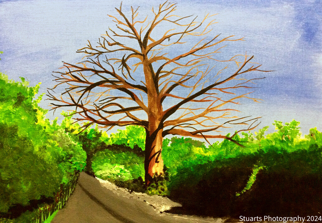 Country lane (painting) by stuart46