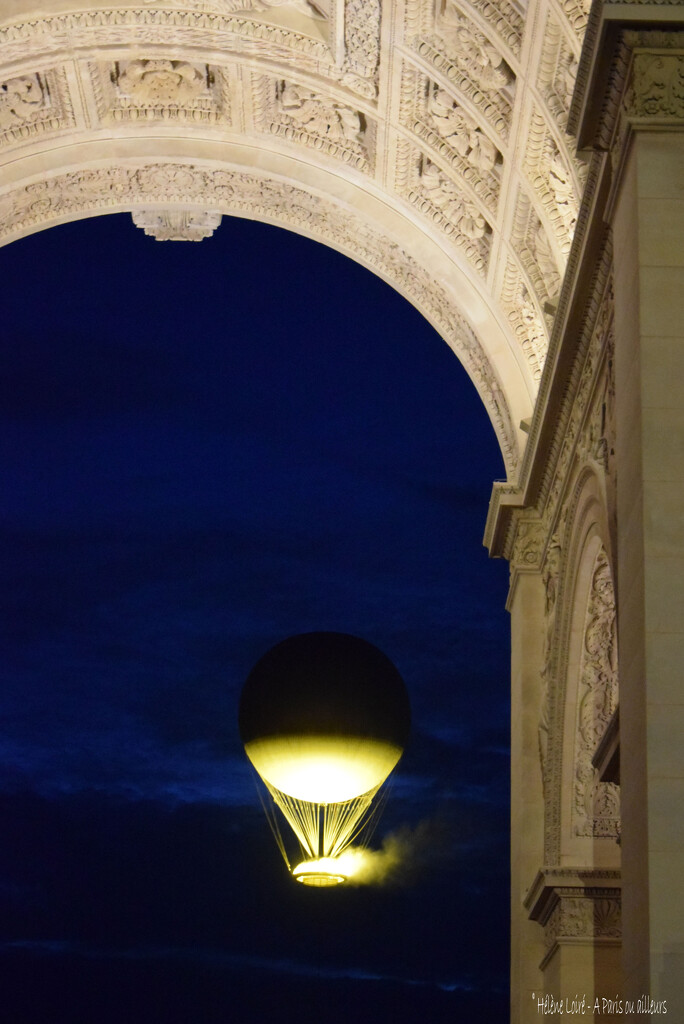 Olympic flame & Carrousel Arc  by parisouailleurs