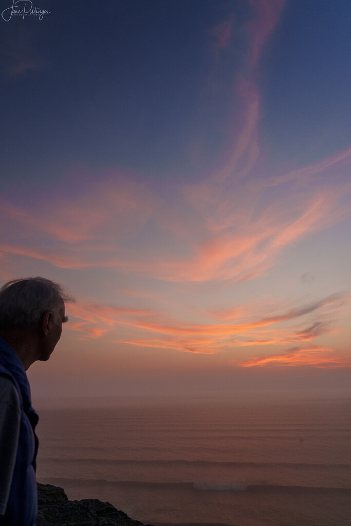 Jim Watching the Sunset by jgpittenger