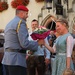 Congratulating the bride and groom