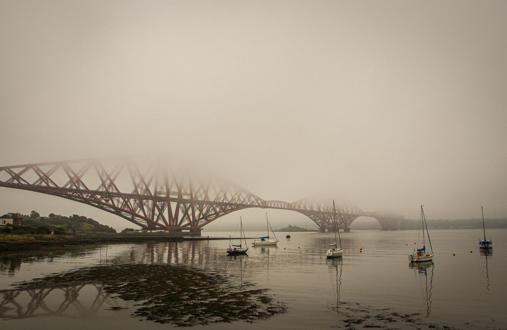 Forth Bridge in the fog by frequentframes