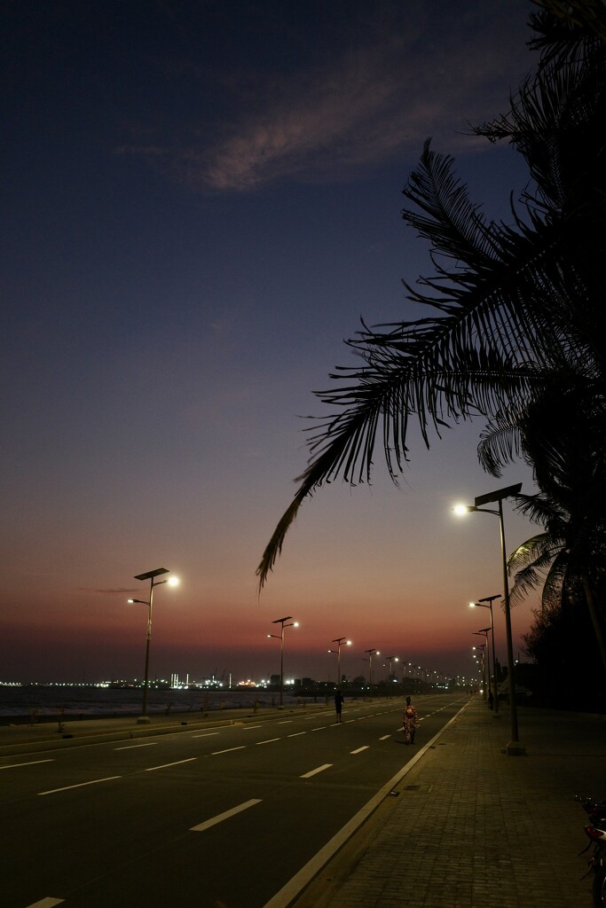 Sunset boulevard in Cotonou by vincent24