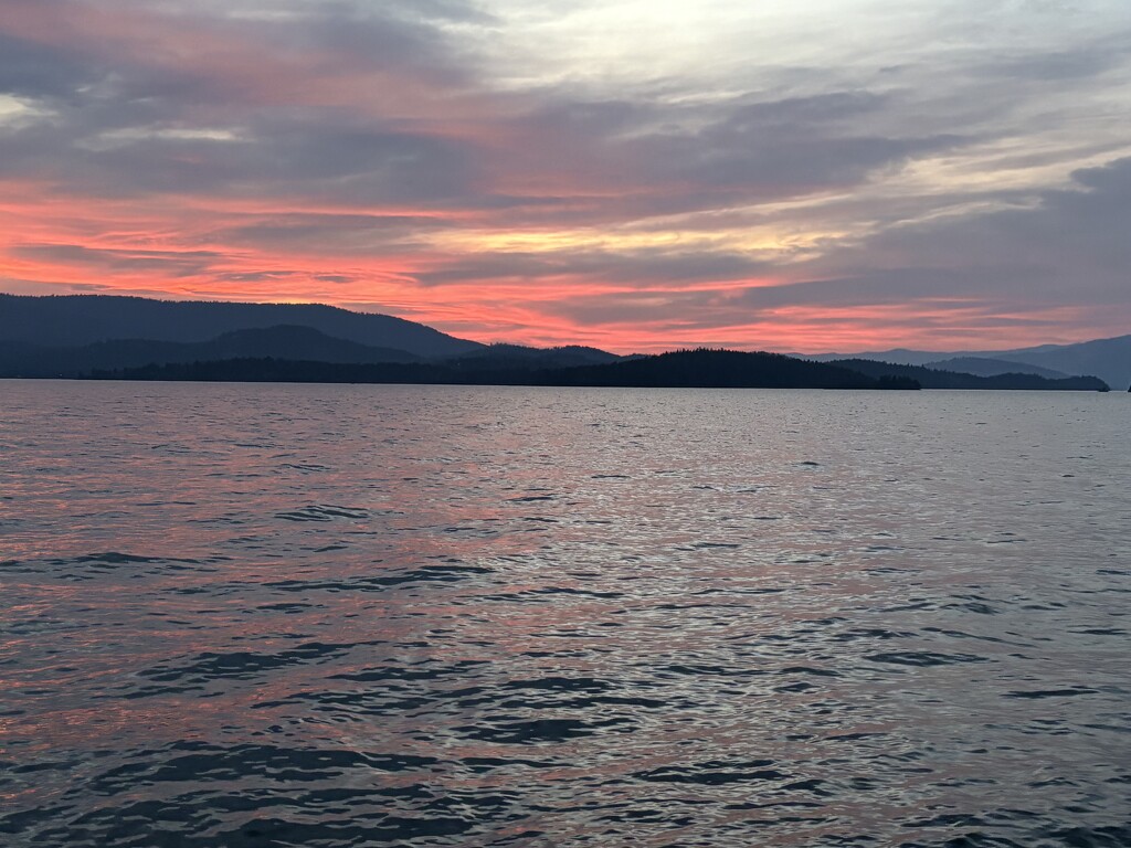 Sunset at Flathead Lake by pirish