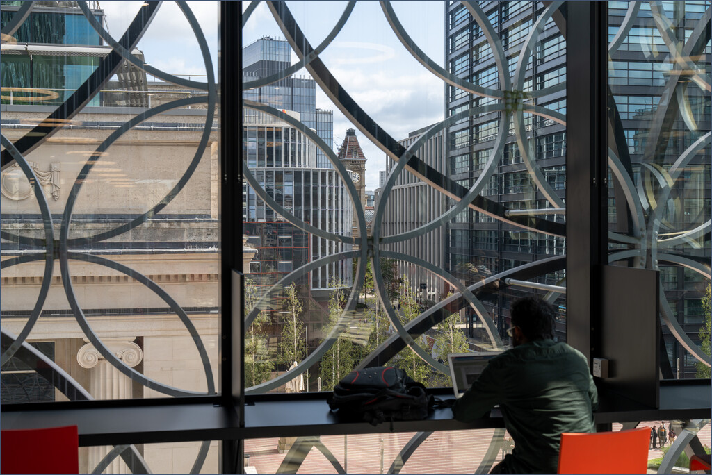 Birmingham City Centre viewed from the library by clifford