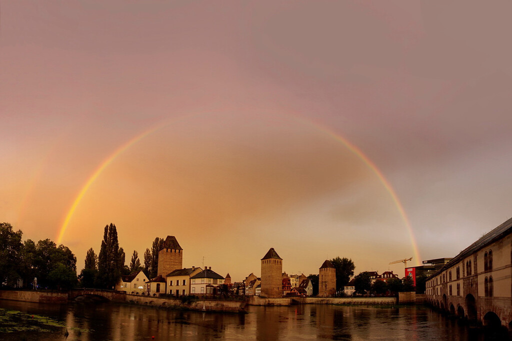 2024-09-10 rainbow over Strasbourg by mona65