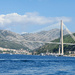 Suspension Bridge From the Sea