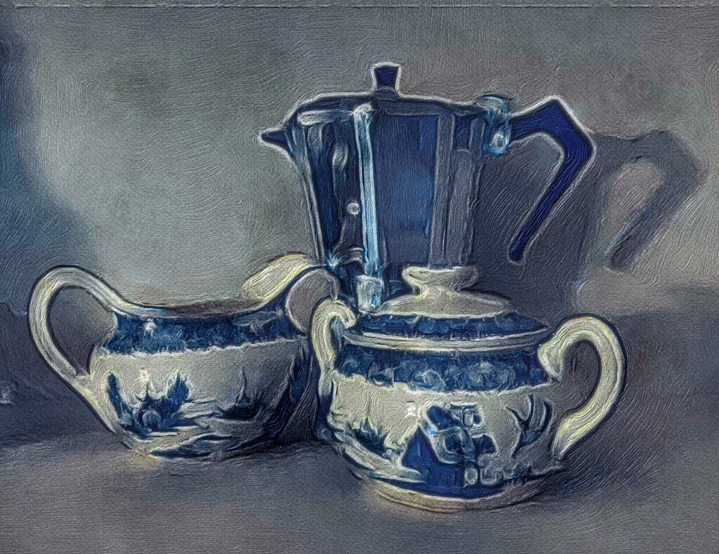 still life with in blue by joysabin