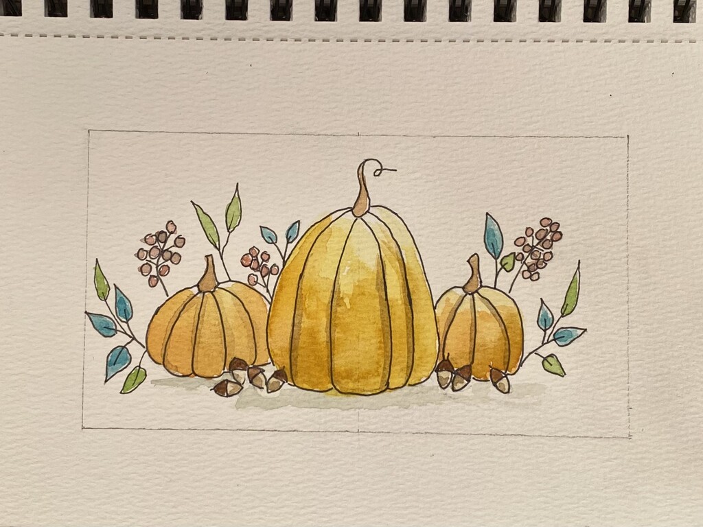 Based on Shana Circe Pumpkin Ink and Watercolor  by mtb24