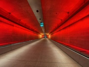 17th Sep 2024 - The new Gadigal Metro station pedestrian tunnel. The lights are ever changing colours. 