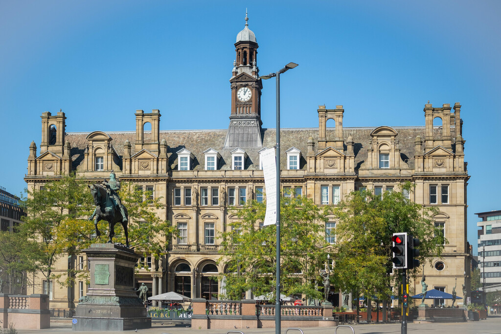 The Old General Post Office and Black Prince Statue, Square, Leeds. by lumpiniman