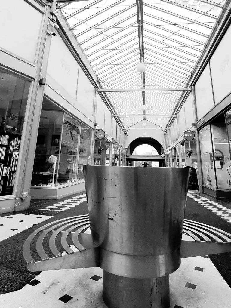 Stainless steel street art in the arcade by neil_ge