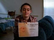 3rd Feb 2011 - Shayna with A Honor Roll Certificate 2.3
