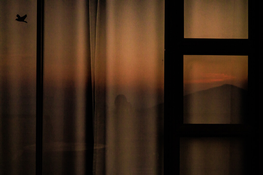 Sunset first night -- as seen in window by jyokota