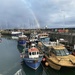 A rainbow beyond the harbour…..