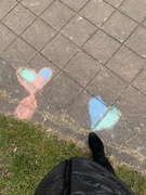 25th Sep 2024 - Two chalky hearts. 