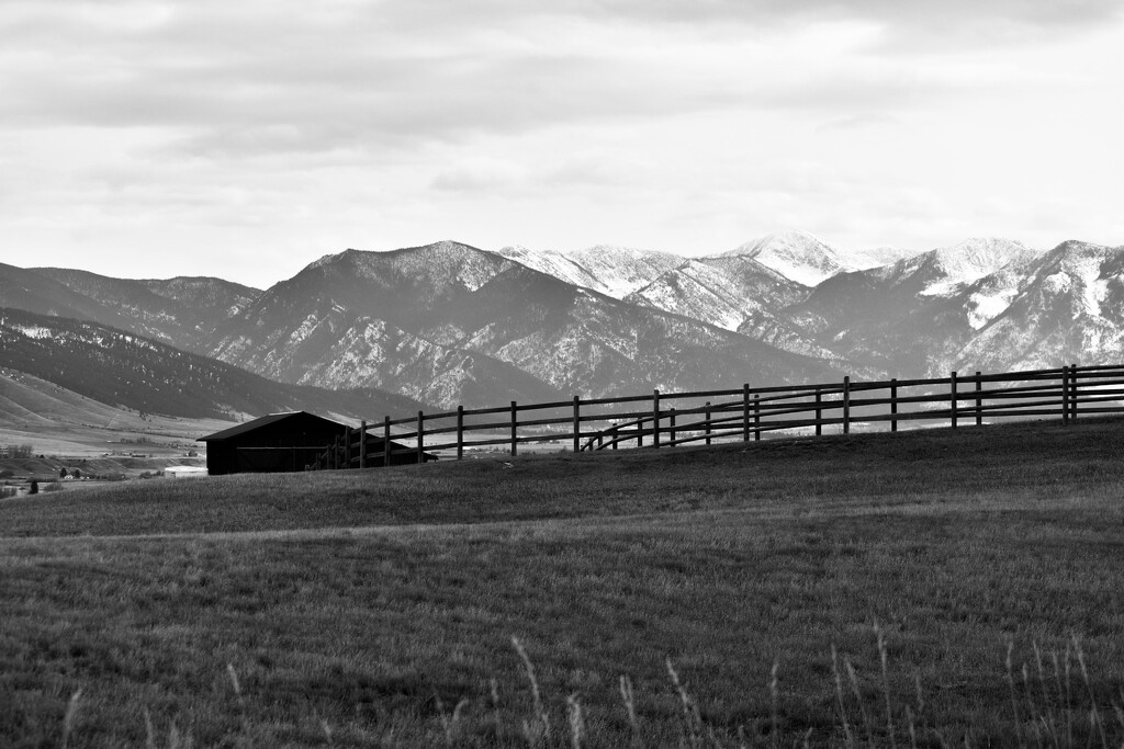 Black And White Mountain Vista by bjywamer