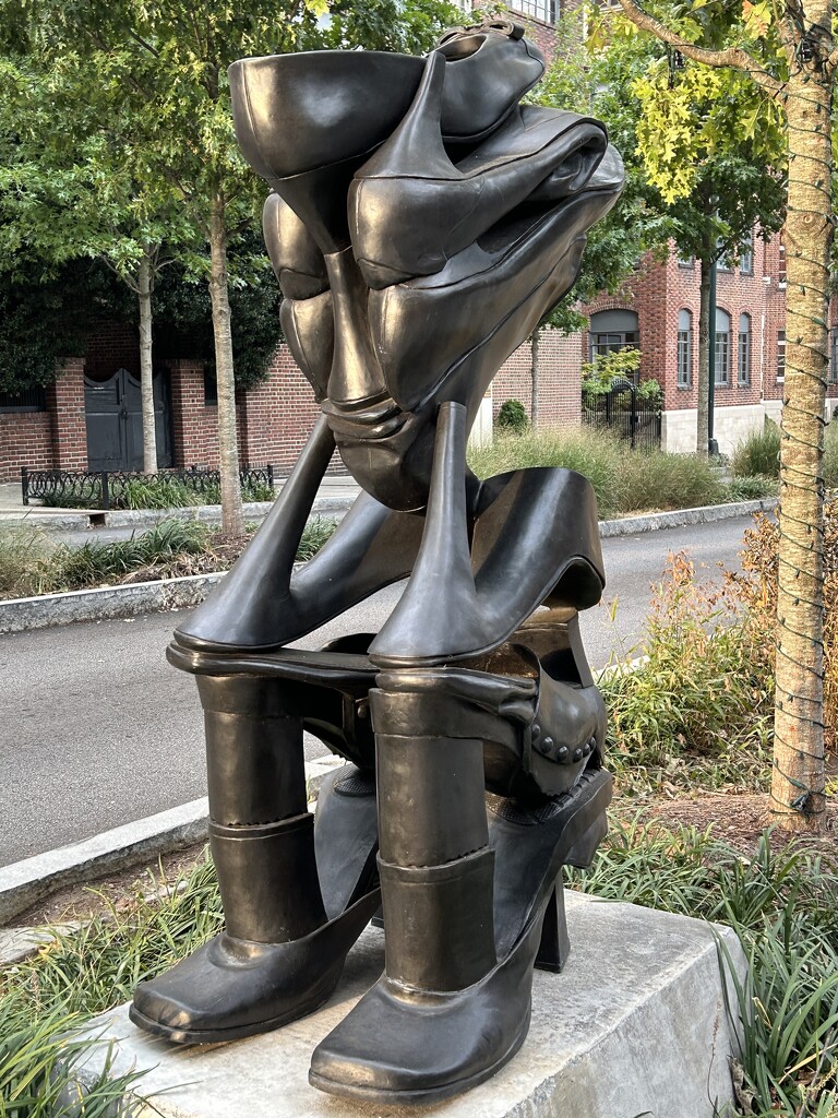 A sculpture inspired by women’s high heels by swagman