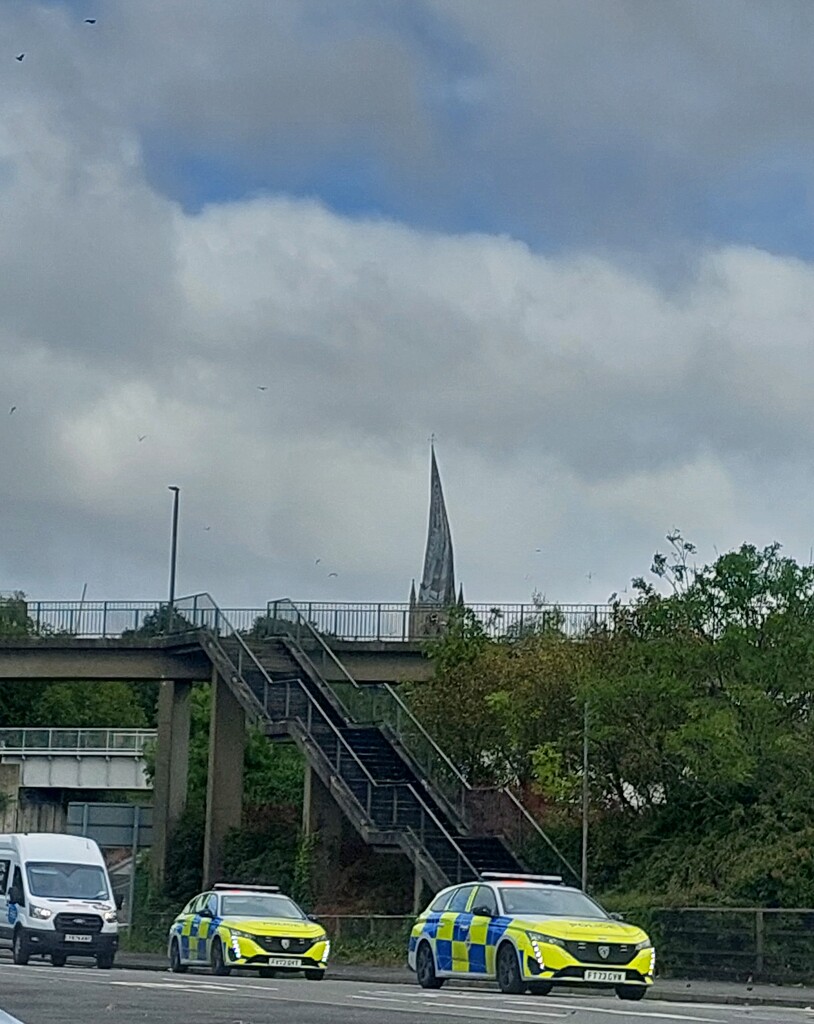 Chesterfield church spire.   by busylady