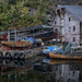 Old buildings and boats