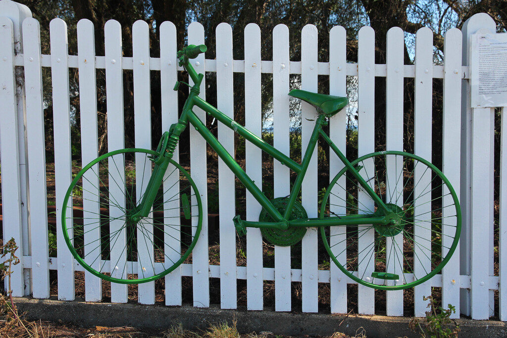 Bike on a fence by leggzy