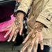 Freshly applied henna at a multi cultural neighbourhood party